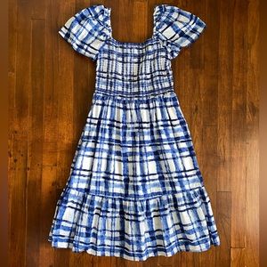 GAP Blue and White Smocked Sundress